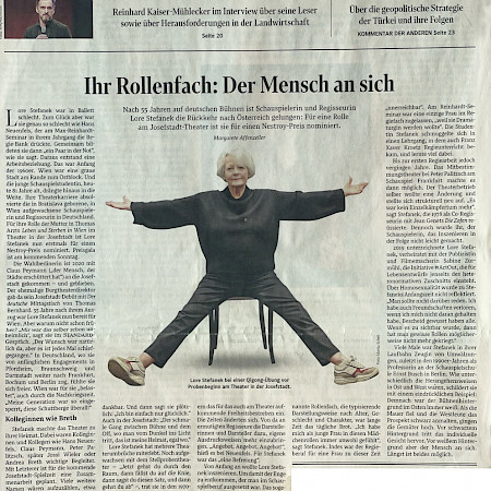 Artikel über Lore Stefanek von Margarete Affenzeller